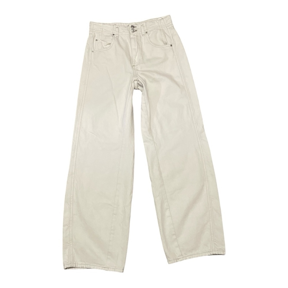 NWT We The Free Cream Straight Leg Jeans, Size 33 - Picture 2 of 5